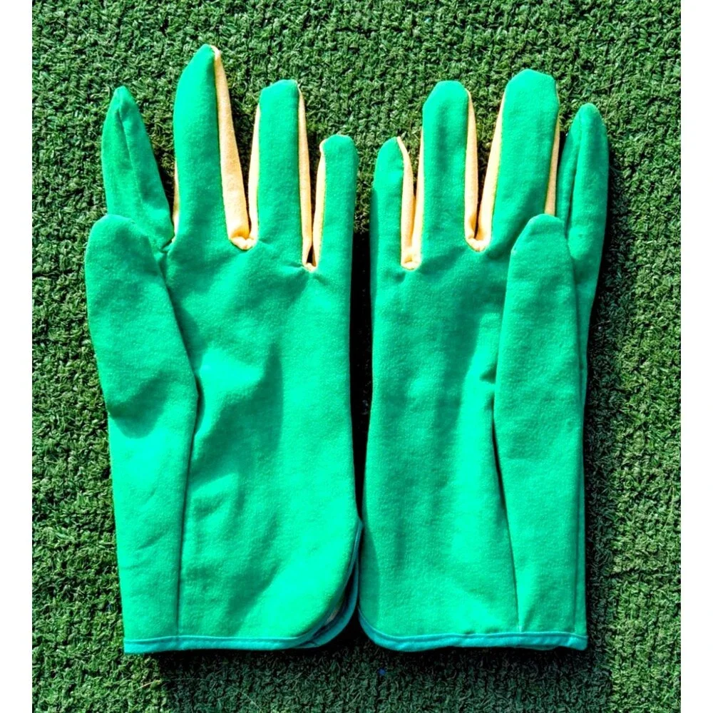 Women's Work & Gardening Vinyl Protective Gloves Pair One-Size OSFM Stretch EUC